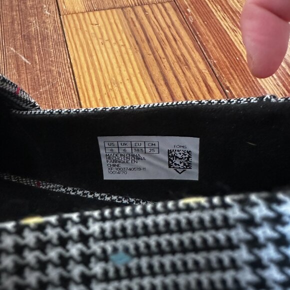 Toms Kelli Womens Size 8.5 Striped Red Tasseled Casual Comfort Flats Shoes - Picture 4 of 7